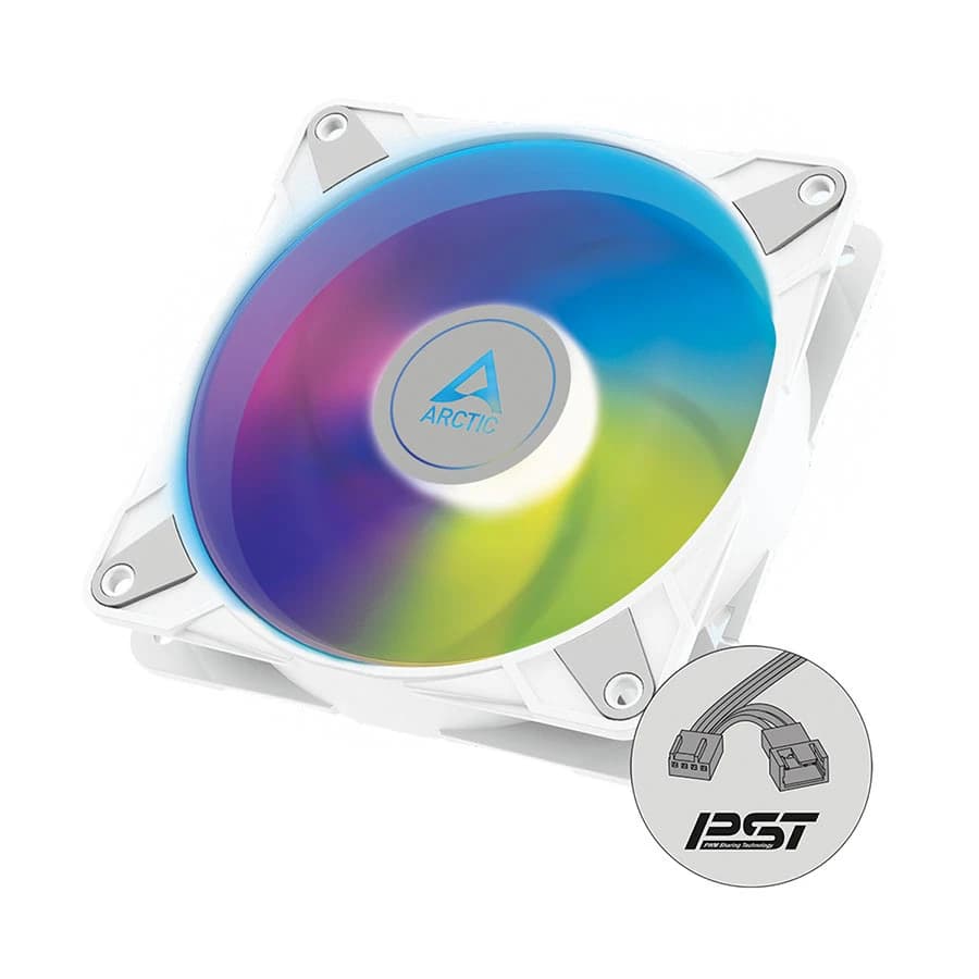 Arctic P12 PWM PST ARGB 120mm White Casing Cooling Fan Arctic P12 PWM PST ARGB 120mm White Casing Cooling Fan