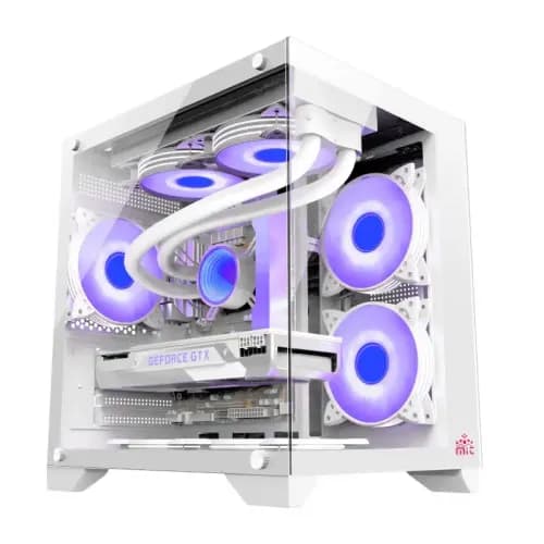 Monarch Mystery Box X5 ARGB Mid Tower White Micro ATX Gaming Casing Monarch Mystery Box X5 ARGB Mid Tower White Micro ATX Gaming Casing