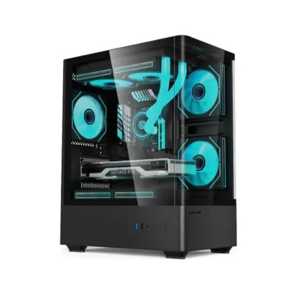 Value Top NUBIA 20F5-MI Mini Tower Micro ATX Gaming Casing With 5 Infinite Mirror ARGB Fan