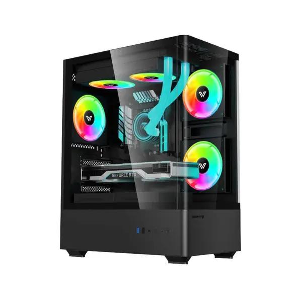 Value Top NUBIA 20F5 Mini Tower Micro ATX Gaming Casing With 5 ARGB Fan