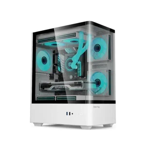 Value Top NUBIA 20F5W-MI Mini Tower Micro ATX Gaming Casing With 5 Infinite Mirror ARGB Fan