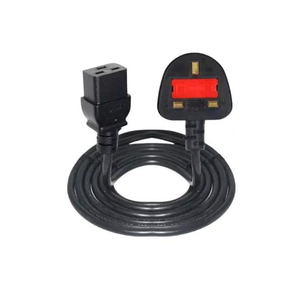 US 3 Flat Pins to C19 250V 16A 1.8m Online UPS Power Cable US 3 Flat Pins to C19 250V 16A 1.8m Online UPS Power Cable